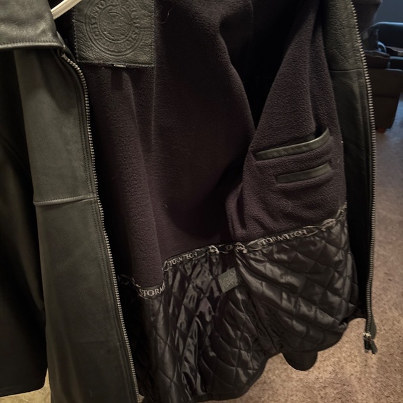 Mens lined leather jacket - Picture 2 of 3